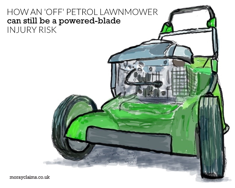 morayclaims's tweet photo. How an OFF petrol-driven lawnmower can still be a powered-blade injury risk https://t.co/yMFN8Hq6Rb https://t.co/l1a8rxNxDY