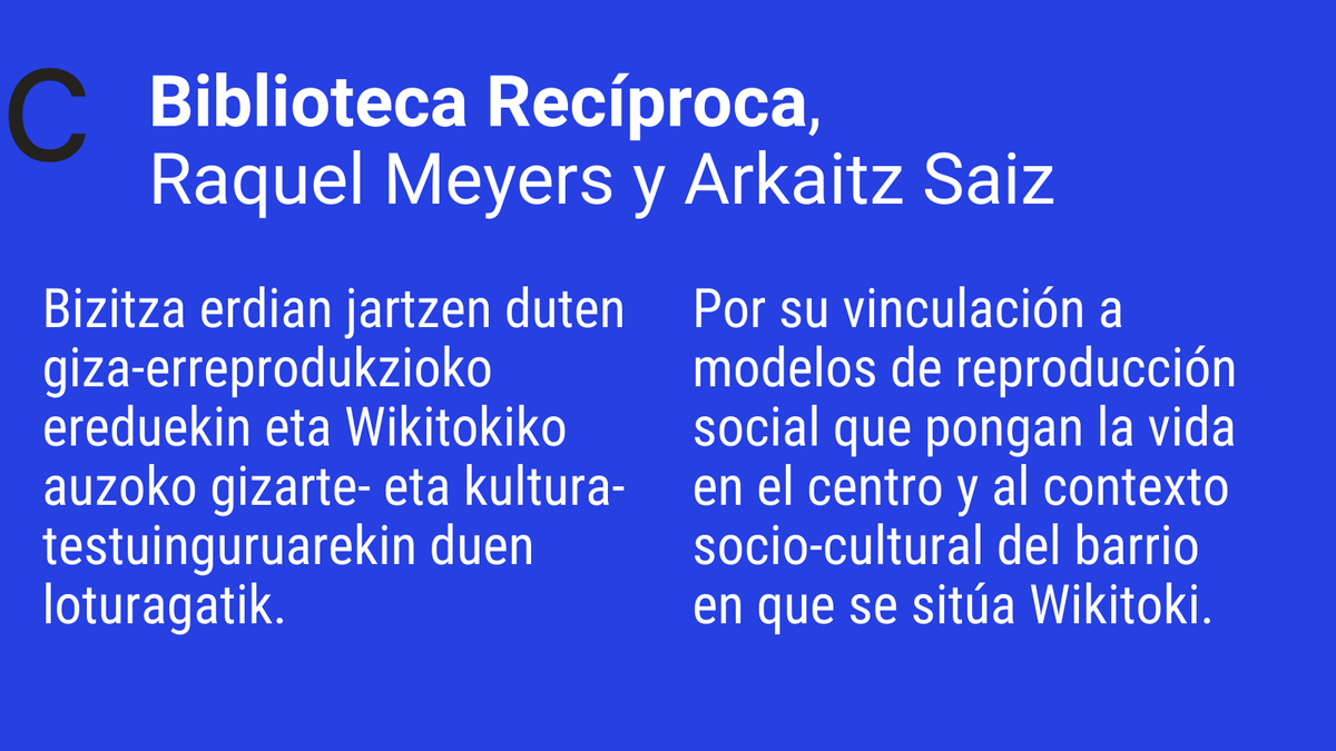wiki_toki's tweet photo. ¡Ya tenemos las residencias #WIKIRIKI 2021-22!
4 proyectos que exploran lo colaborativo desde perspectivas muy diferentes: el juego, las basuras, los saberes comunes… ¿Quieres conocerlos? 
https://t.co/2UMZS629uS
#wikitoki #bilbao https://t.co/6vf2XeFcAz
