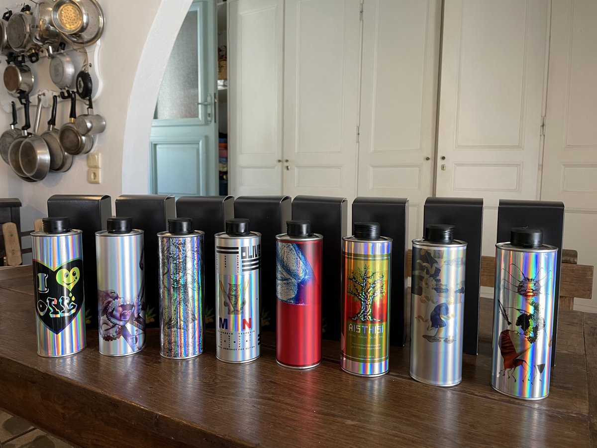 These are the physical halves of an Aisthisi NFT 🫒

They are full of delicious olive oil and ready to be shipped out! 📫

#aisthisi #nft #nftcommunity #oliveoil #phygital