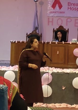 aykawish's tweet photo. Strengthening advocacy for Breast cancer prevention by early screening &amp; detection 
#alshifaschoolofpublichealth
#fatimajinnahwomenuni https://t.co/L6DG7ZUnKw