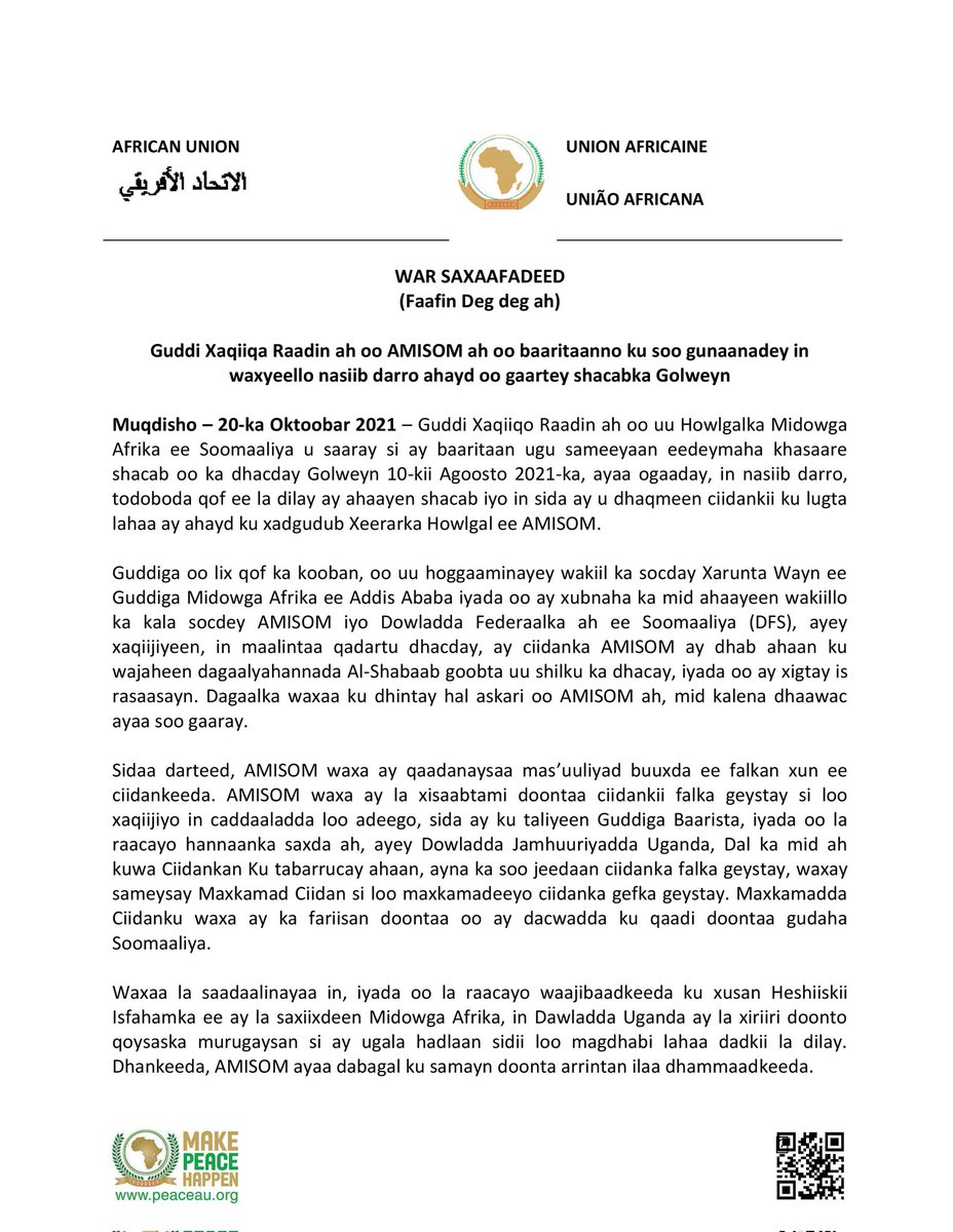 Ministry of Defense of Somalia tweet media