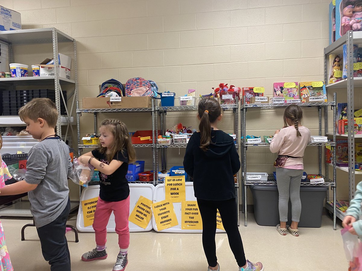 Students shopping at the PBIS store!  Students did a great job earning tickets!
#IgniteInspireInstill