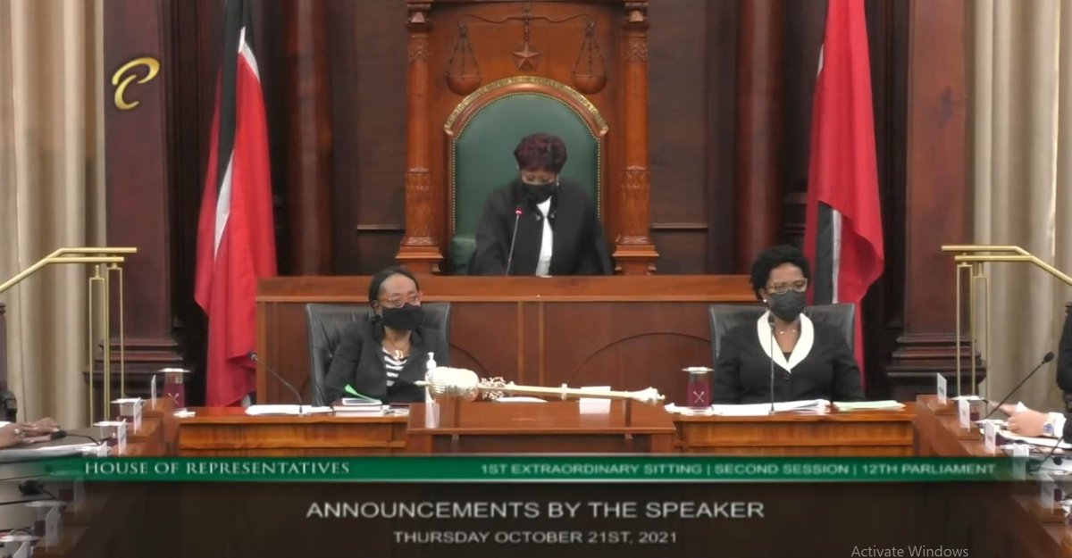 BREAKING: SITTING SUSPENDED FOLLOWING INTERRUPTIONS 

Speaker of the House of Representatives Bridgid Annisette-George has suspended the sitting of the House following several interruptions during announcements by the Speaker.