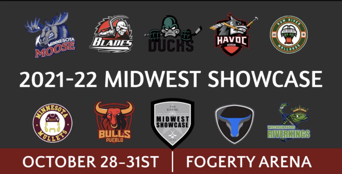 MNMooseHockey's tweet photo. Midwest Showcase!! Buckle up fans, October 28th-31st Fogerty host a 9 team showcase for the players to gain college and Tier exposure! #AntlersUp #RollMoose #USPHLPremier https://t.co/I1GKYv4N9X