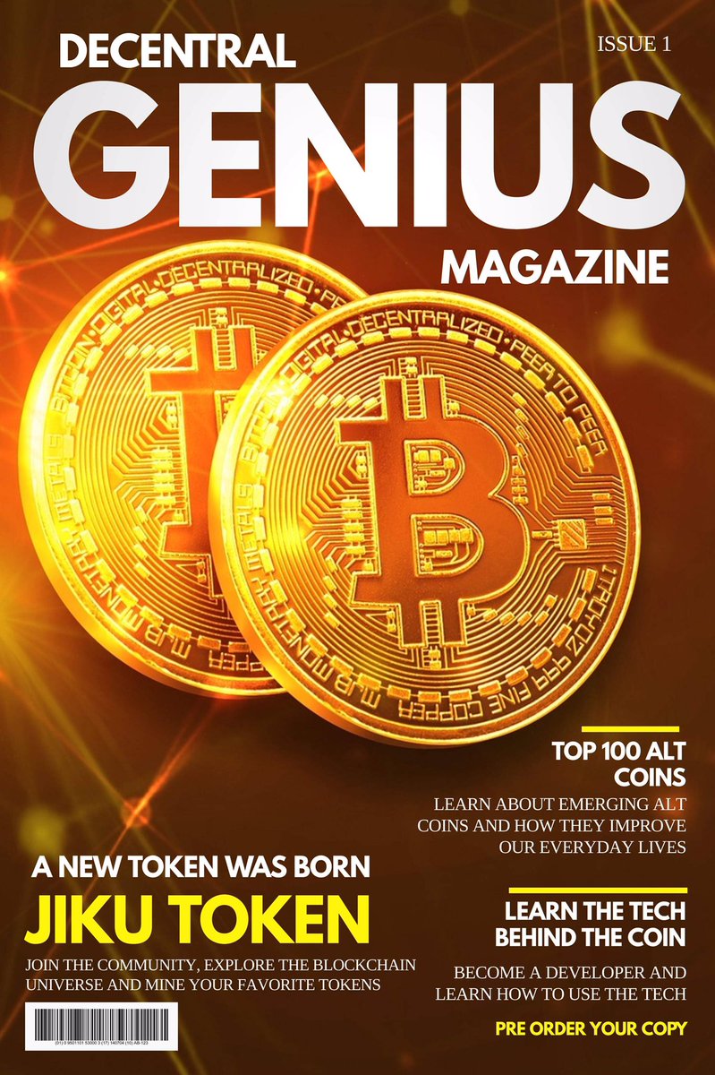 DecentralGenius's tweet photo. We decided to make some changes to the cover and talk about a new project that will make the accessing the #blockchain better then ever before. #Preorder #giveaway #Jiku $jiku https://t.co/uNRCCLMly0