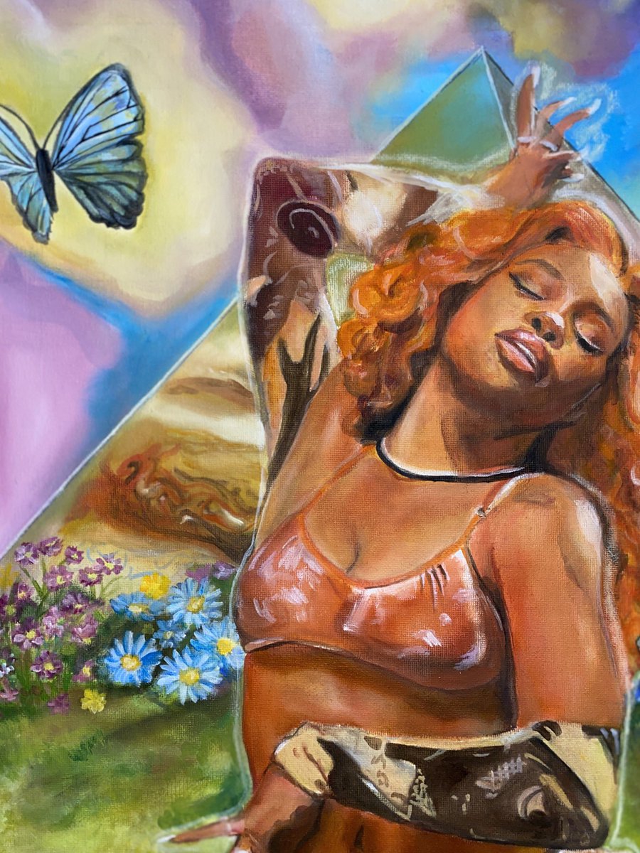 Ajk_artt's tweet photo. SZA in the sun 😍✨ 
This 1 was therapeutic to paint✨ 
Hoping it radiates positive energy🌷@sza https://t.co/j7LkKtmxAT