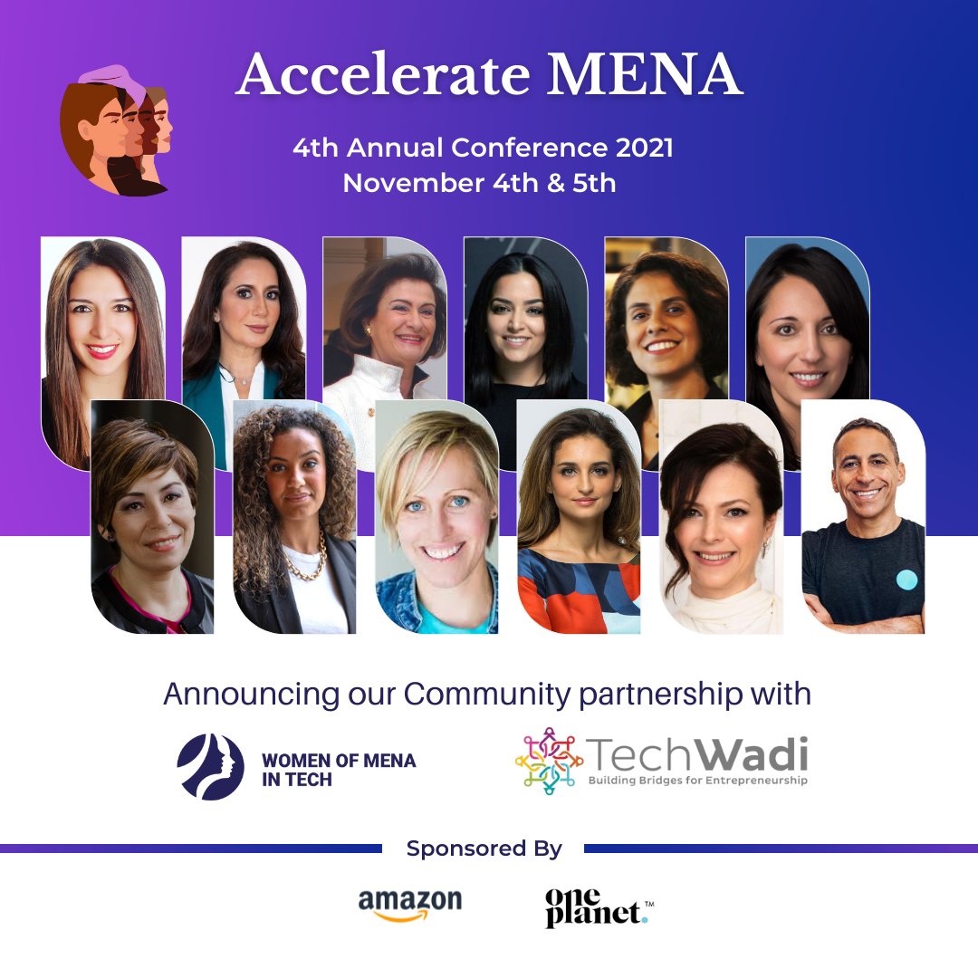 TechWadiOrg's tweet photo. Save the date for November 4th and 5th! Our partner, @WOMENAinTech, is hosting their 4th Annual Conference, 'Accelerate MENA'.
Grab your complementary ticket using this link: https://t.co/apbmljwoxX
#AccelerateMENA #WoMENAIT https://t.co/LQxx38mfLN