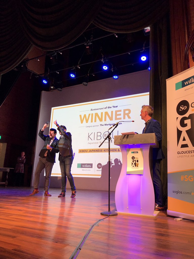 soglos's tweet photo. The highly anticipated Restaurant of the Year category is up next, sponsored by @mortgagesinglos. 

@131TheProm is Highly Commended in this category. And the answer we’ve all been waiting for… @kibou_uk is the winner! Congratulations! 🎉 #SGGLA https://t.co/VnwLlfSLy2