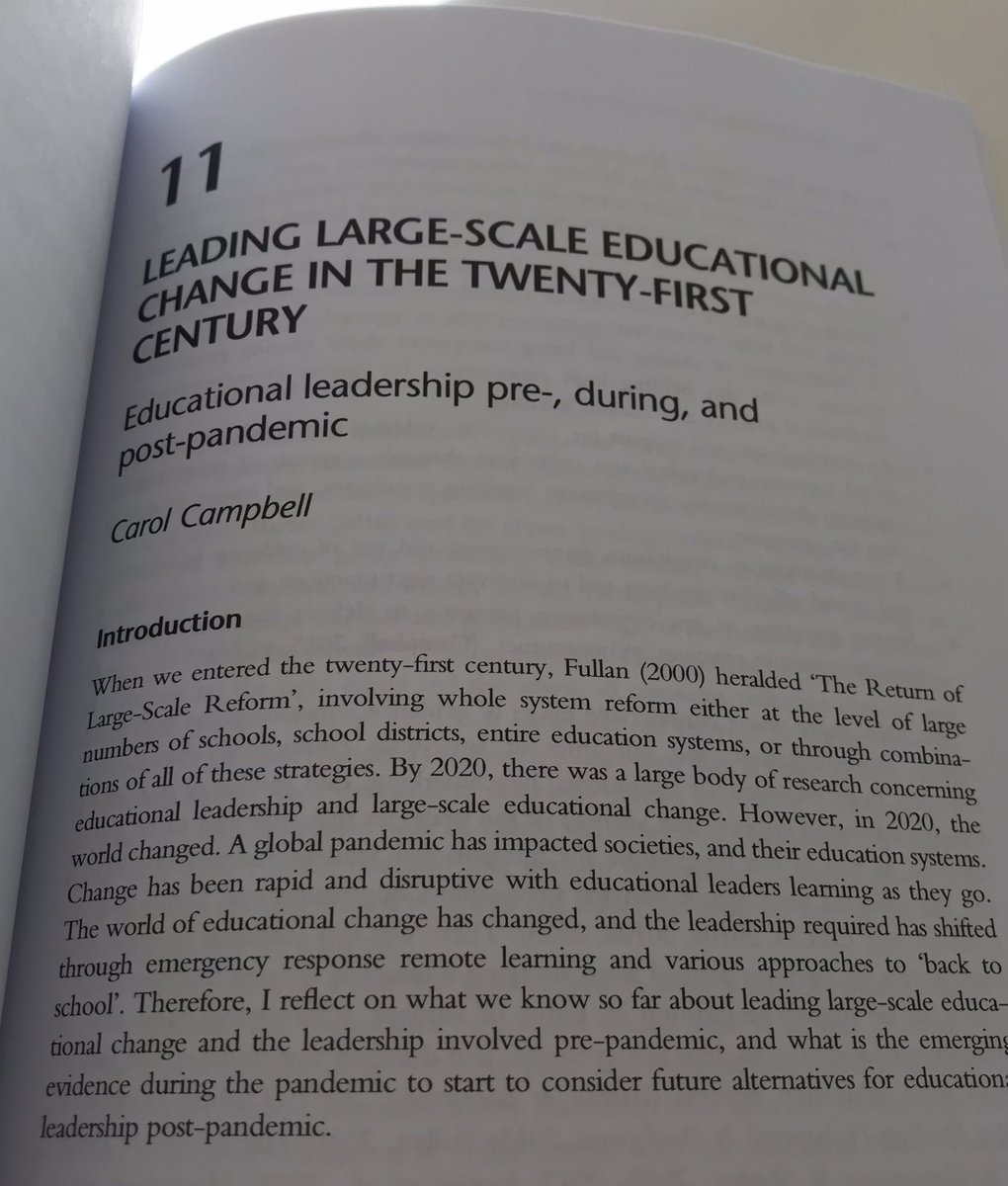CarolCampbell4's tweet photo. Look what arrived today @debsnet. I’m really looking forward to reading all of the chapters (and I’m especially delighted to see Chapter 11 in print! 🙌). Thank you for inviting me to contribute #FutureEdLead #OntEd https://t.co/3elvdg0CHC