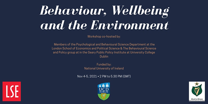 LSE Psychological & Behavioural Science (@lse_pbs) on Twitter photo Coming up in November: a 2-day workshop exploring reciprocal relationships between wellbeing, behaviour, and the natural environment, co-hosted by the Department of Psychological and Behavioural Science &
<a href="/EconPsyPol/">Behavioural Science and Policy in Ireland</a>
4-5 Nov, free
Info and speakers: eventbrite.co.uk/e/workshop-on-… Coming up in November: a 2-day workshop exploring reciprocal relationships between wellbeing, behaviour, and the natural environment, co-hosted by the Department of Psychological and Behavioural Science &
<a href="/EconPsyPol/">Behavioural Science and Policy in Ireland</a>
4-5 Nov, free
Info and speakers: eventbrite.co.uk/e/workshop-on-…