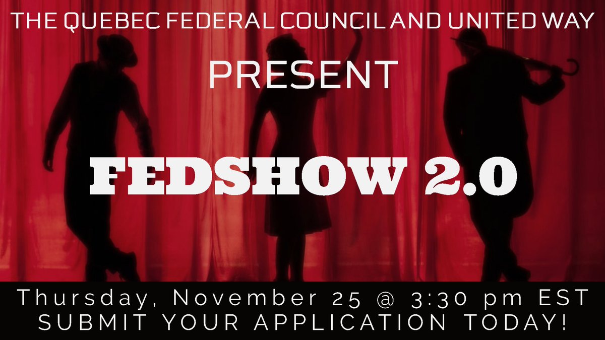 CFQ_QFC's tweet photo. We are looking for artists for FEDSHOW 2.0, a virtual show for the benefit of the Workplace Charitable Campaign.

Interested in participating? Submit your application here: https://t.co/XWTsK2BJ6Z https://t.co/1J8NWoQTnS