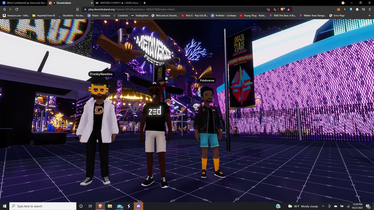 bryant_yea's tweet photo. Literally if you're not at the Metaverse Festival then you're completely missing out!!!! Hop into @decentraland and see what the #MetaverseFestival is all about!!!! 0x847c8499183055c6e44A7e5697F19089075f1872 (if you're wondering why I'm posting my wallet address, come find out!!) https://t.co/ir5RnkwdBe