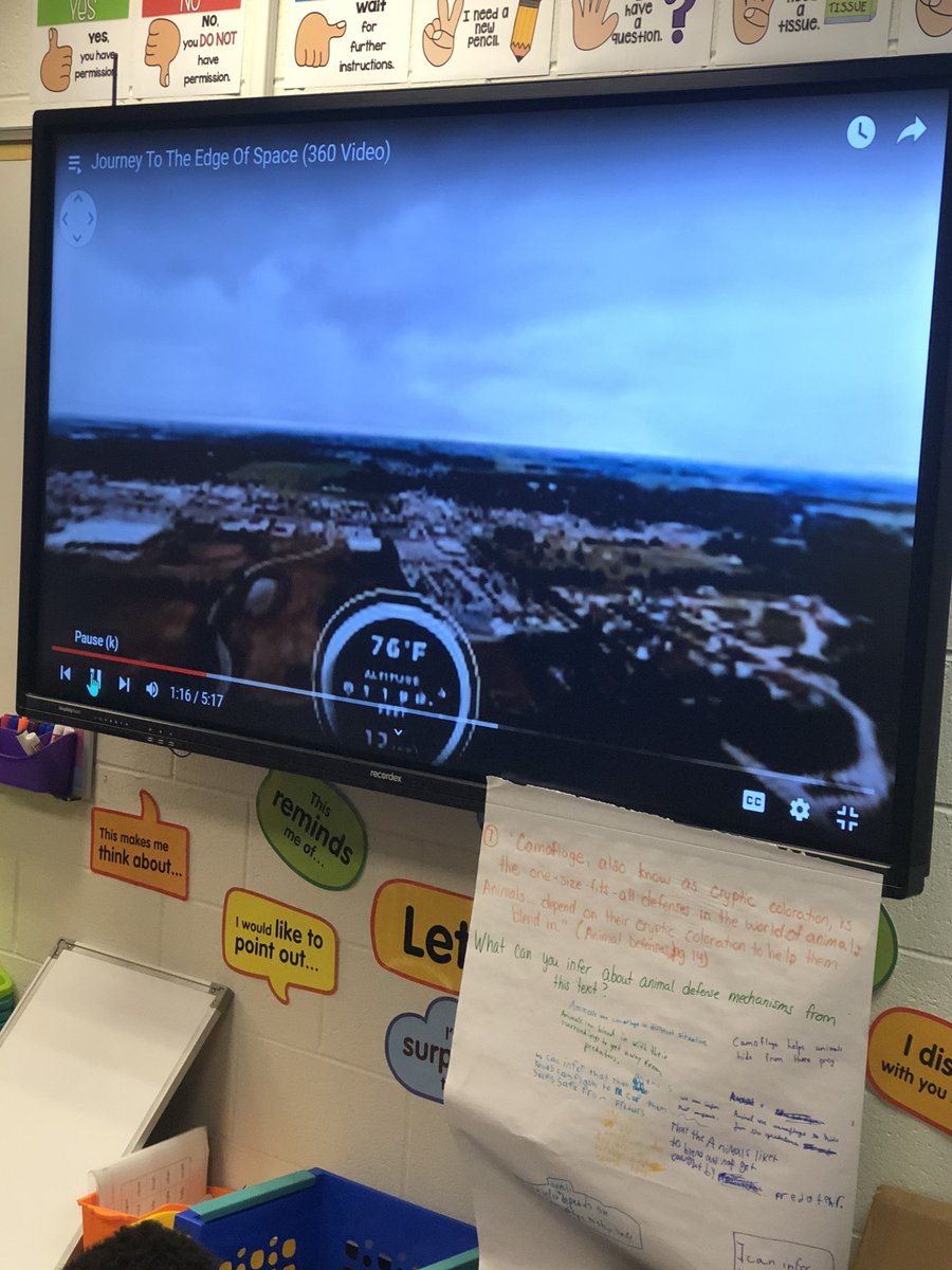 wood2_ae's tweet photo. Trip to the edge of space today with @Seesaw Virtual field trip. Students used the pop recording station to record answers. #somemuchengagement #greatdayoflearning @Acworth_ES @ksuiteach https://t.co/sTXA4hMUIf