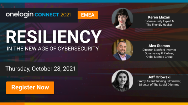 OneLogin's tweet photo. Last year’s massive rush to a remote workforce created the perfect storm for the rise in cybercrimes. Now, we must be resilient in the new age of #cybersecurity.

Join us for our virtual #OneLoginConnect EMEA: https://t.co/awq1S3CI3K https://t.co/ZWh0PjFDaJ