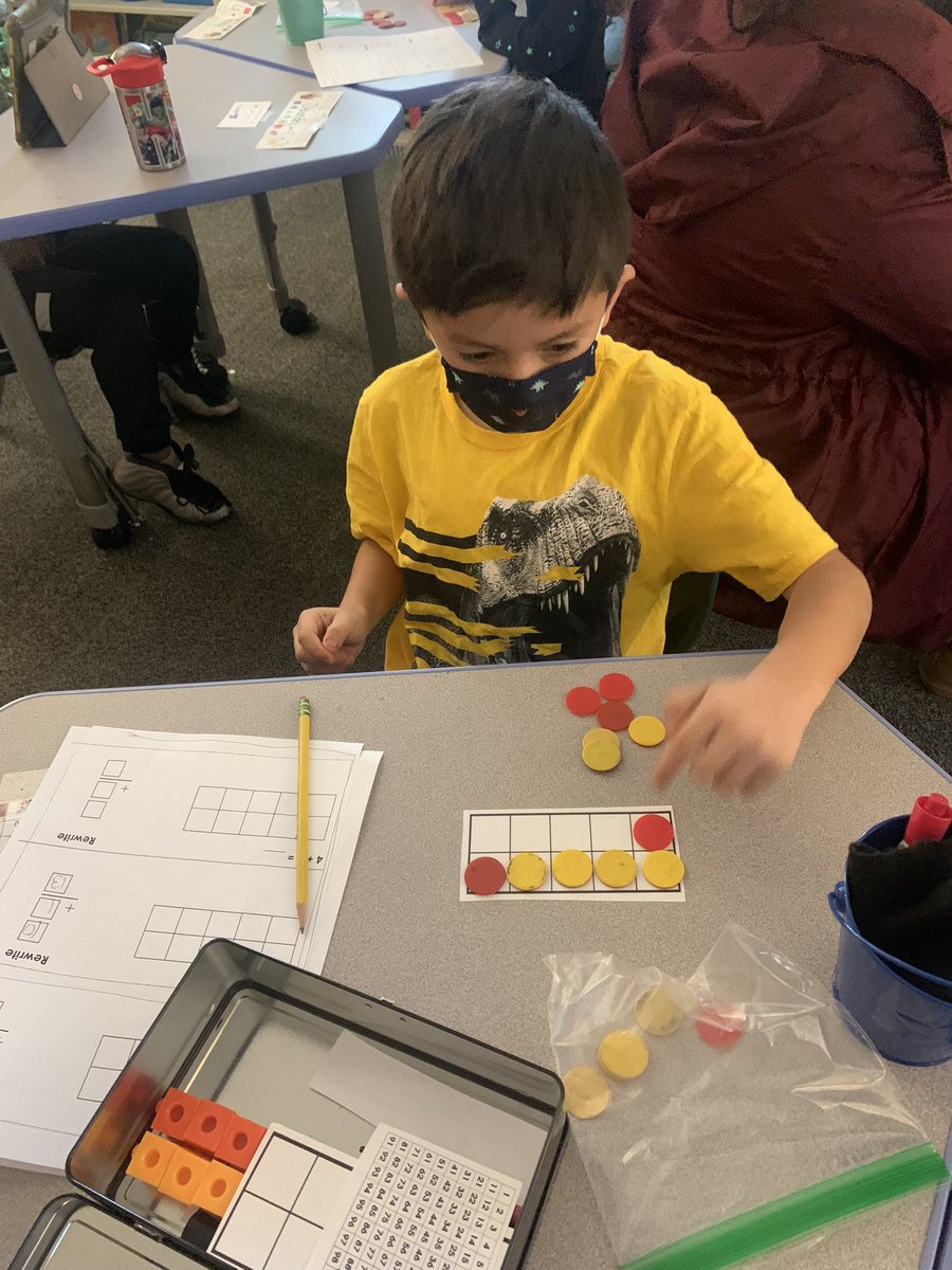 T_Reiner62's tweet photo. “Our brains are getting so big they’re going to explode!” says a very happy first grader. We are so excited about our personal #MathToolKits!! Thank you @tiktok_us teachers for the constant / instant PDs! #Math #Fun https://t.co/Ah6akeAmI5