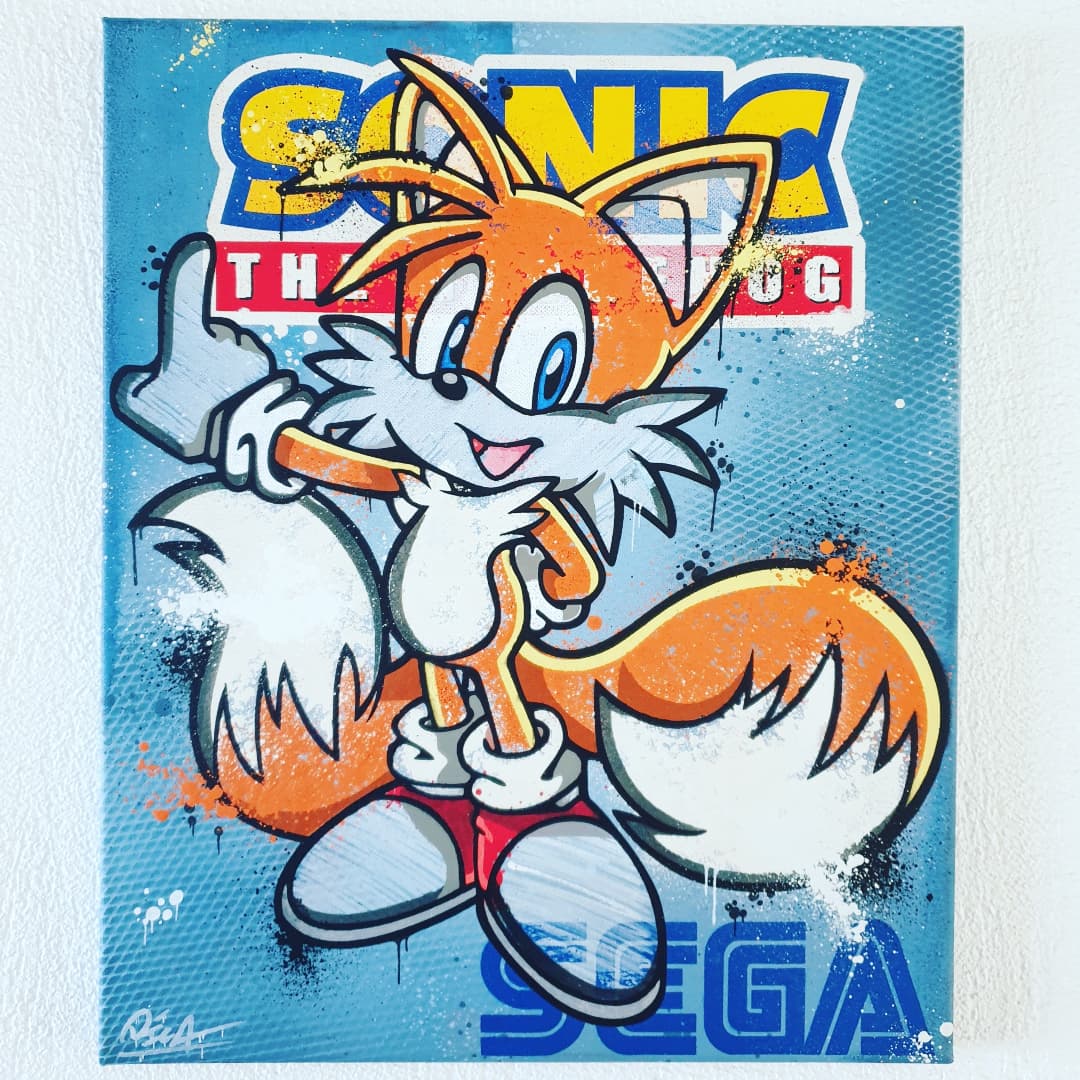 muchunow_custom's tweet photo. Et voila les photos finales de la toile TAILS 😊.
Elle s'ajoute a notre série GRAFFITI GEEK et est encore disponible pour le moment.
Dimensions : 46X38cm https://t.co/AHclcB2TKY