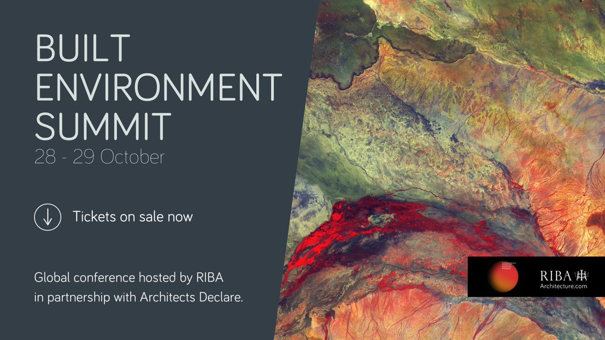RIBAEducation's tweet photo. 🗓️ Next week alongside @archdeclare we'll be hosting the Built Environment Summit: a global conference addressing the themes from our #BuiltfortheEnvironment report.

The time for change is now. Join us. https://t.co/hvB4dCjGnk #COP26 https://t.co/l9RV4aQgyn