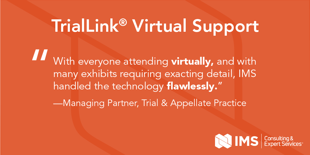 ExpertServices's tweet photo. The focus of #remoteproceedings should be your facts—not your A/V issues. Gain peace of mind and make your best case with our TrialLink #virtuallitigation services: https://t.co/DAdnNGU3TE https://t.co/tP0a1kP5L5