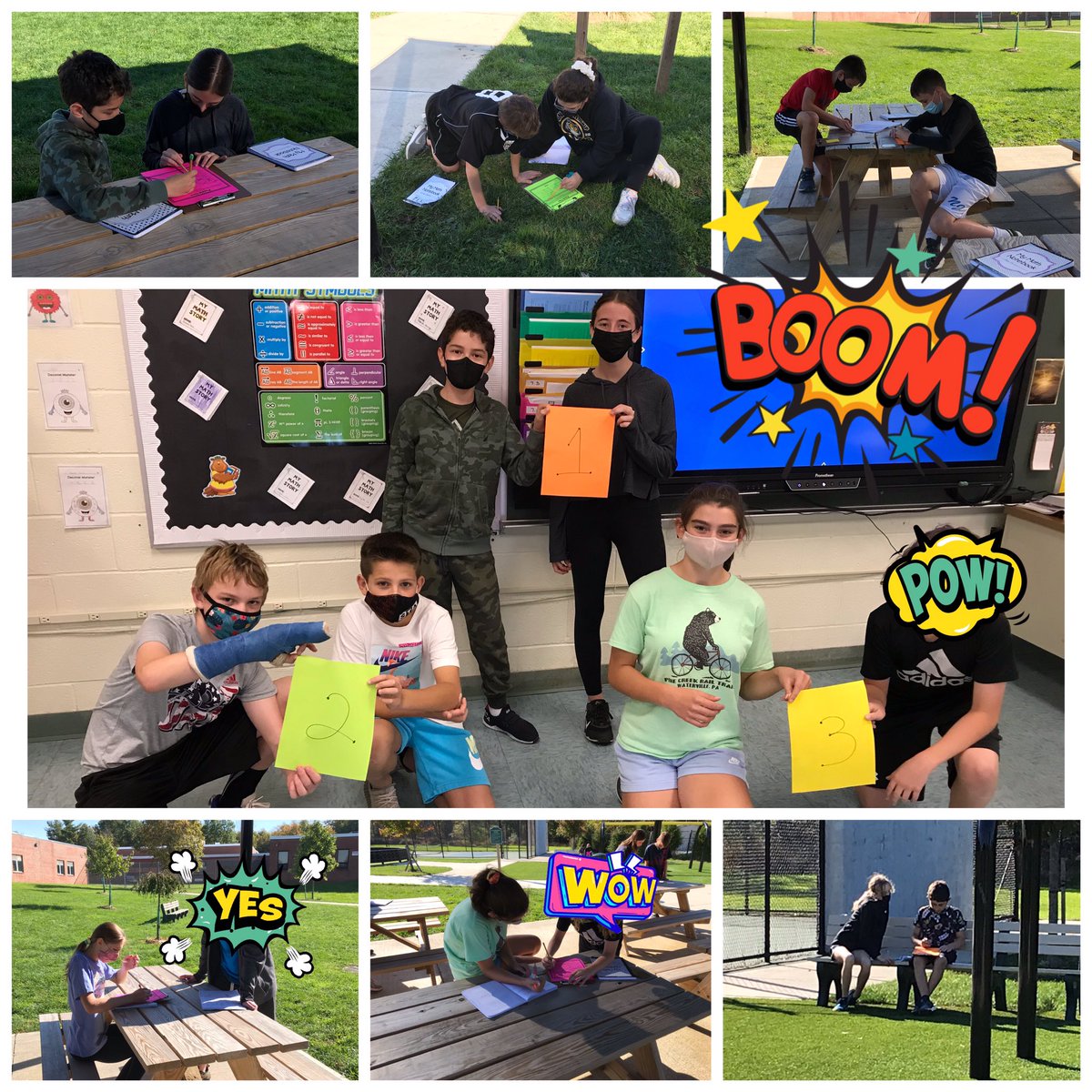 math_witz_utms's tweet photo. My Mathematician Escape Artists!! Do the math, break the code, have the fun!! ππ€π― #iteachmath #makeitfun #makeitmemorable #getoutside #escaperoompuzzles #UTMSfamily #teamUTMS #theU @LauraLoPiccolo_ @Kerry_Foote21 @NicholasADiaz @UnionTownshipHC https://t.co/KhGYXVmoOr