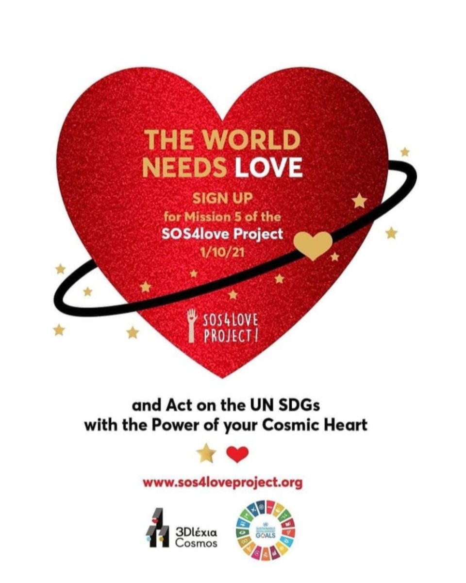 The World Needs LOVE❤️🌏: Sign up to the legendary SOS4Love Project and act on SDGs, #Pedagogy4love, #Space4SDGS together with 1.5 Million Actors from 135 countries!

Sign up today👇❤️
sos4loveproject.com

#Pedagogy4Love #3DlexiaParadigm #3Dlexia4English #SOS4loveProject