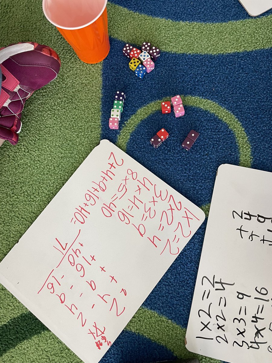 MsMiknis's tweet photo. Day 2 of multiplication was Dozens of Dice!  This @joboaler #MindsetMathematics activity was so engaging it spread over to Day 3 as well by student request! #ThinkingInEqualGroups https://t.co/e8fn4x7mIs