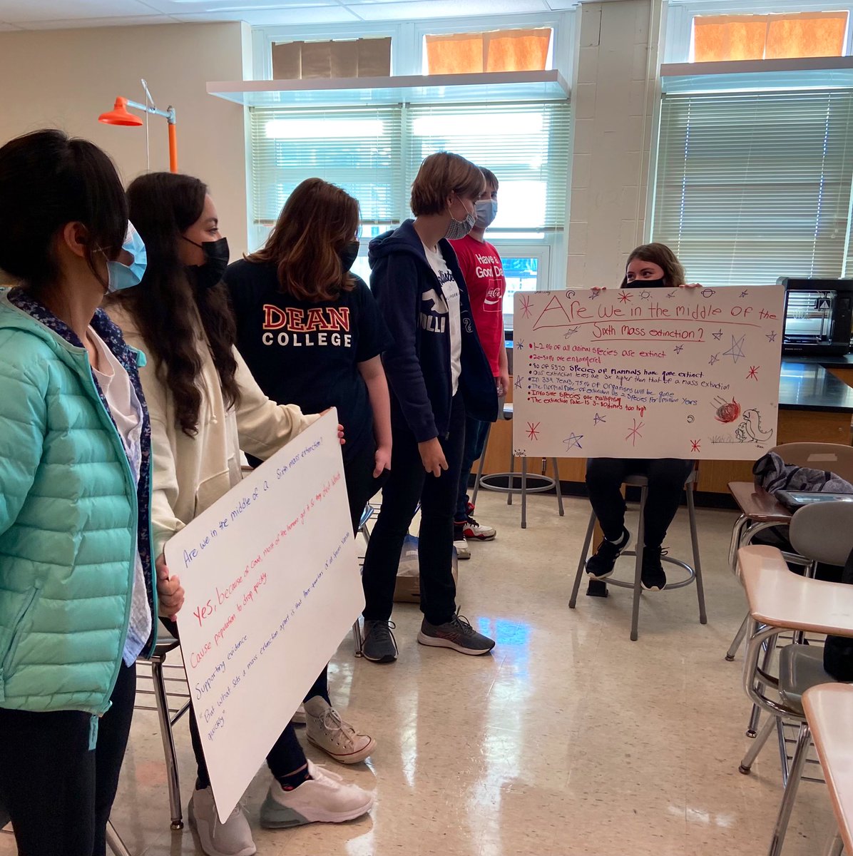 Ms_Calasso's tweet photo. Are we in the middle of a Mass Extinction?!
Biology Ss researched this big Q & discussed key findings in a #ScientistCircle:
⚠️ 80 out of 5570 mammal species are extinct
⚠️ 20-50% of species are endangered
⚠️ Humans CAN prevent this but must act now!
#BectonScience @BectonHS https://t.co/Sqf0qa0G9y