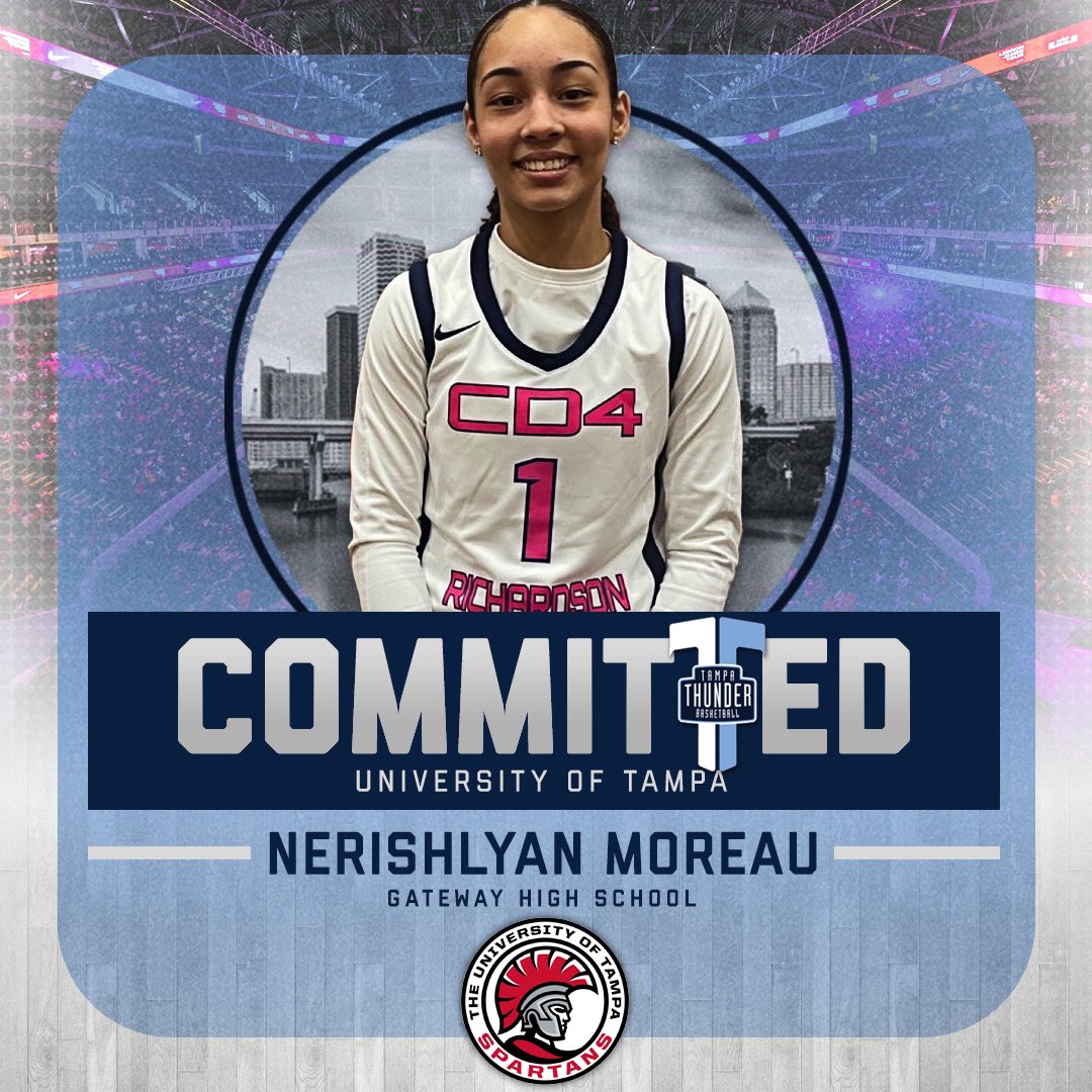 Congratulations to #TampaThunder ‘22 PG Neri Moreau (Gateway) for committing to continue her academic and athletic career at the University of Tampa! #ThunderFam #CD4TR