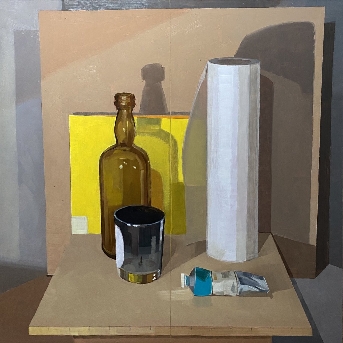 richardmcj's tweet photo. Fresh off the easel..
Still life - oils on panel, 35cm sq
A bit of a departure from recent work, working from life in the studio. Pleased with some bits, bothered by others, but generally happy to release it into the wild.
#stilllife #oilpainting #overworked #bitofachange https://t.co/aNwTHJQNVz