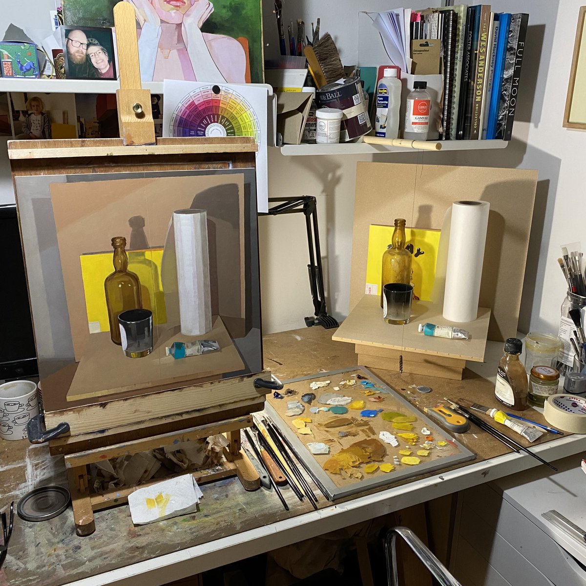 richardmcj's tweet photo. Fresh off the easel..
Still life - oils on panel, 35cm sq
A bit of a departure from recent work, working from life in the studio. Pleased with some bits, bothered by others, but generally happy to release it into the wild.
#stilllife #oilpainting #overworked #bitofachange https://t.co/aNwTHJQNVz