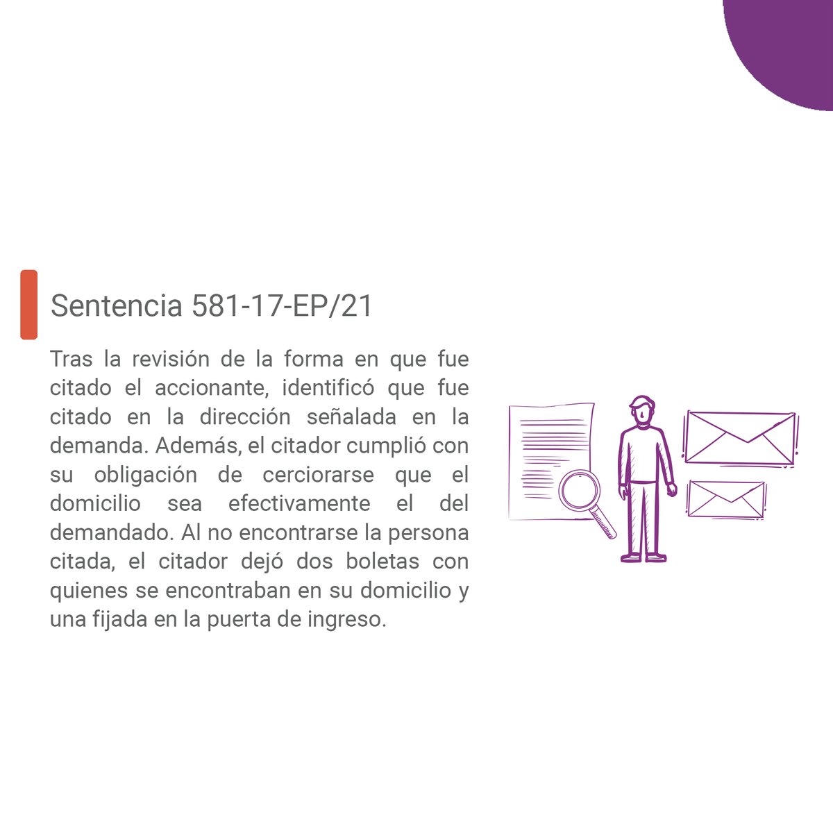 CorteConstEcu's tweet photo. #NovedadesJurisprudenciales | Presunción de legitimidad de los actos de citación. 📄Ver sentencia➡️ https://t.co/m149iPcOY8 https://t.co/sN19ZhUCSt