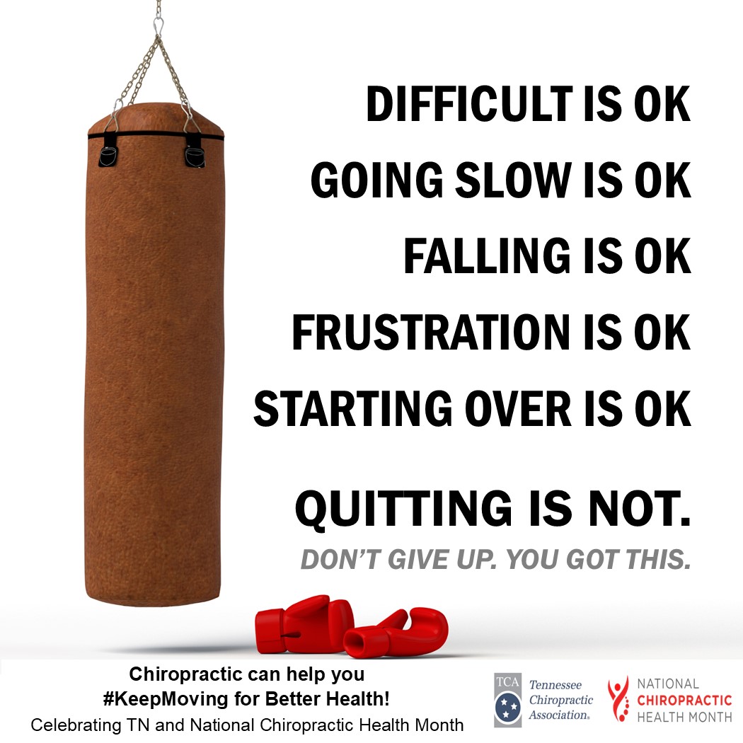 TN_Chiro's tweet photo. Anything worth your effort is likely to come with some obstacles. Pause. Take a breath. Then go after it! 2 steps forward, 3 steps back? Don’t give up. Learn from your challenges and you’ll be stronger for them! #realignyourthinking #keepmoving https://t.co/nq2k6Umkk8