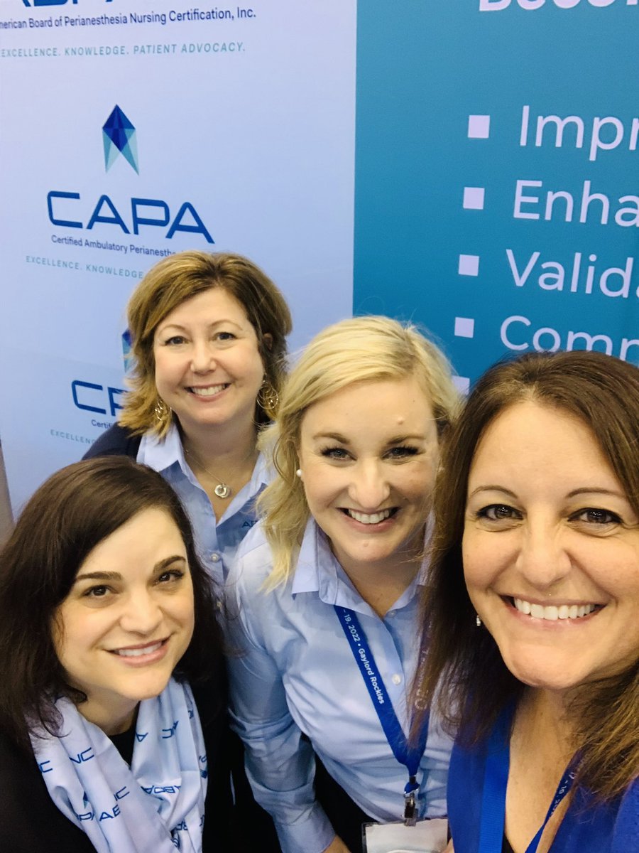 abpanc's tweet photo. Our ABPANC leadership team has enjoyed our participation in this week’s OR Manager Conference/PACU Manager Summit in Chicago! Celebrating our CPAN & CAPA nurses, while recruiting new exam candidates. #CertifiedNurse #ABPANC #BoothSelfie https://t.co/AtHLizG5IL