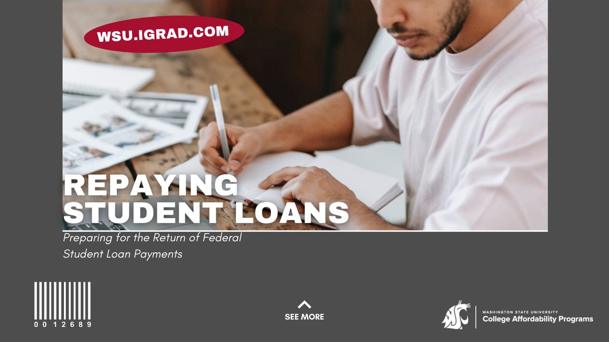 WSU_CAP's tweet photo. Check out this #iGrad article for a few steps borrowers can take before monthly payments resume in February 2022!💵📝 https://t.co/GNL3sAVvKF https://t.co/oc0czR9zAg
