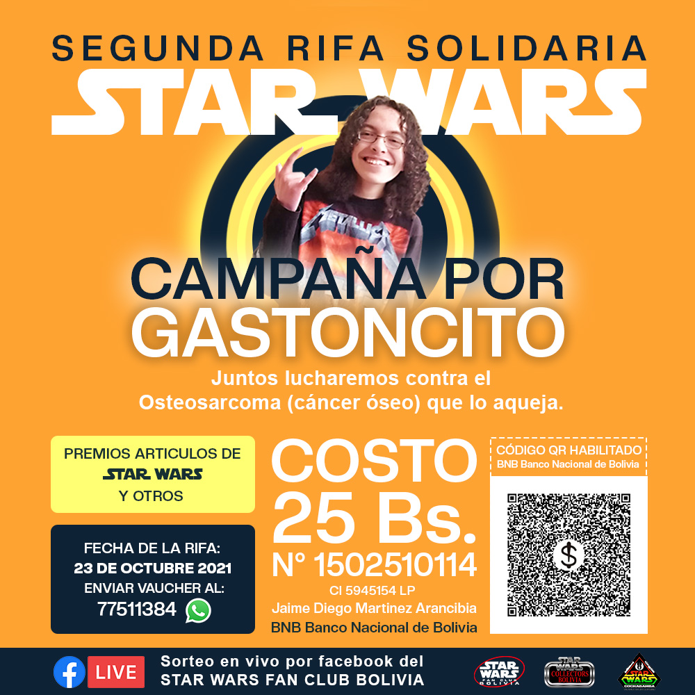 swfcb's tweet photo. Lanzando la Segunda Rifa Solidaria para el tratamiento de Gastoncito contra osteosarcoma .
Con lo que está pasando en este momento, les pedimos que nos puedan ayudar a ayudar.
La fecha de la rifa será el 23 de octubre mediante transmisión en vivo en nuestra página de FB: swfcb https://t.co/xRUZPXn4UM