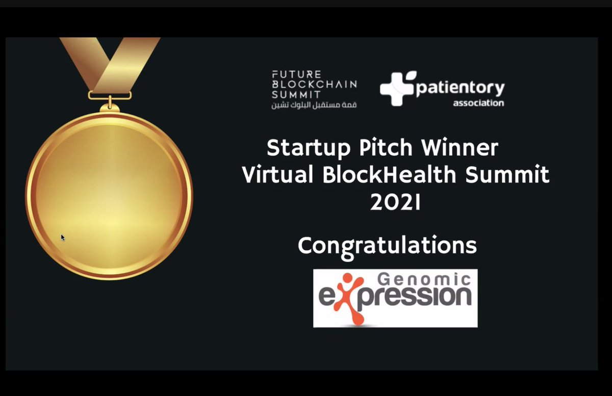 DNABARCODE's tweet photo. Excited to announce that Genomic Expression just won #BlockHealth Summit's pitch competition arranged by @patientory https://t.co/xhmPRDIE3t @KiteVC @ACTAIglobal @blockchain @IBMBlockchain @coindesk @aantonop @APompliano @laurashin #Blockchain #Bitcoin #ethereum #crypto https://t.co/nLCNPuAjm5