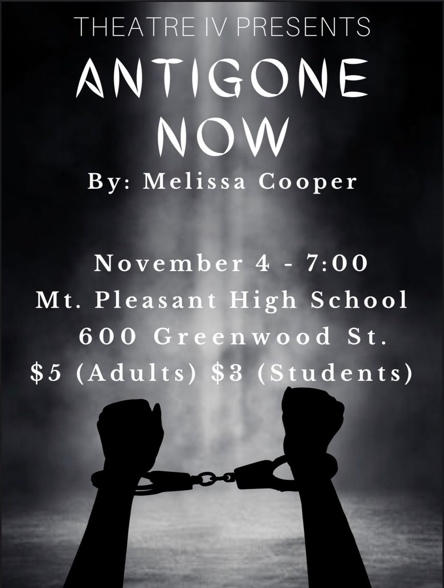 LoriJintheArts's tweet photo. Our advanced theater class will be presenting our first Greek tragedy! Come and witness this spine chilling family drama play out in a modern retelling. #themount #courage2create @MauryCoSchools https://t.co/d8qA4wixYv