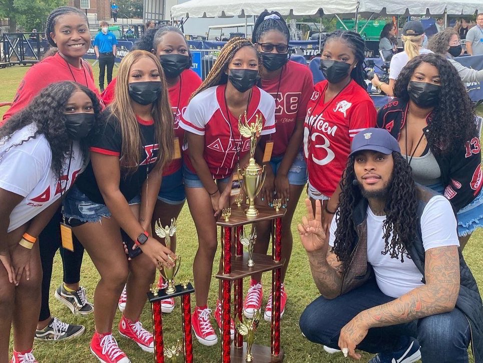 ZYFineSince1969's tweet photo. A MAJOR CONGRATULATIONS to our very own step team for taking home Overall 1st Place and 1st Place Sorority last Friday during the 2021 UGA NPHC Step Show. We are so very proud of their hard work, dedication, and sacrifice. 🏆 https://t.co/kcq5d9iXXF