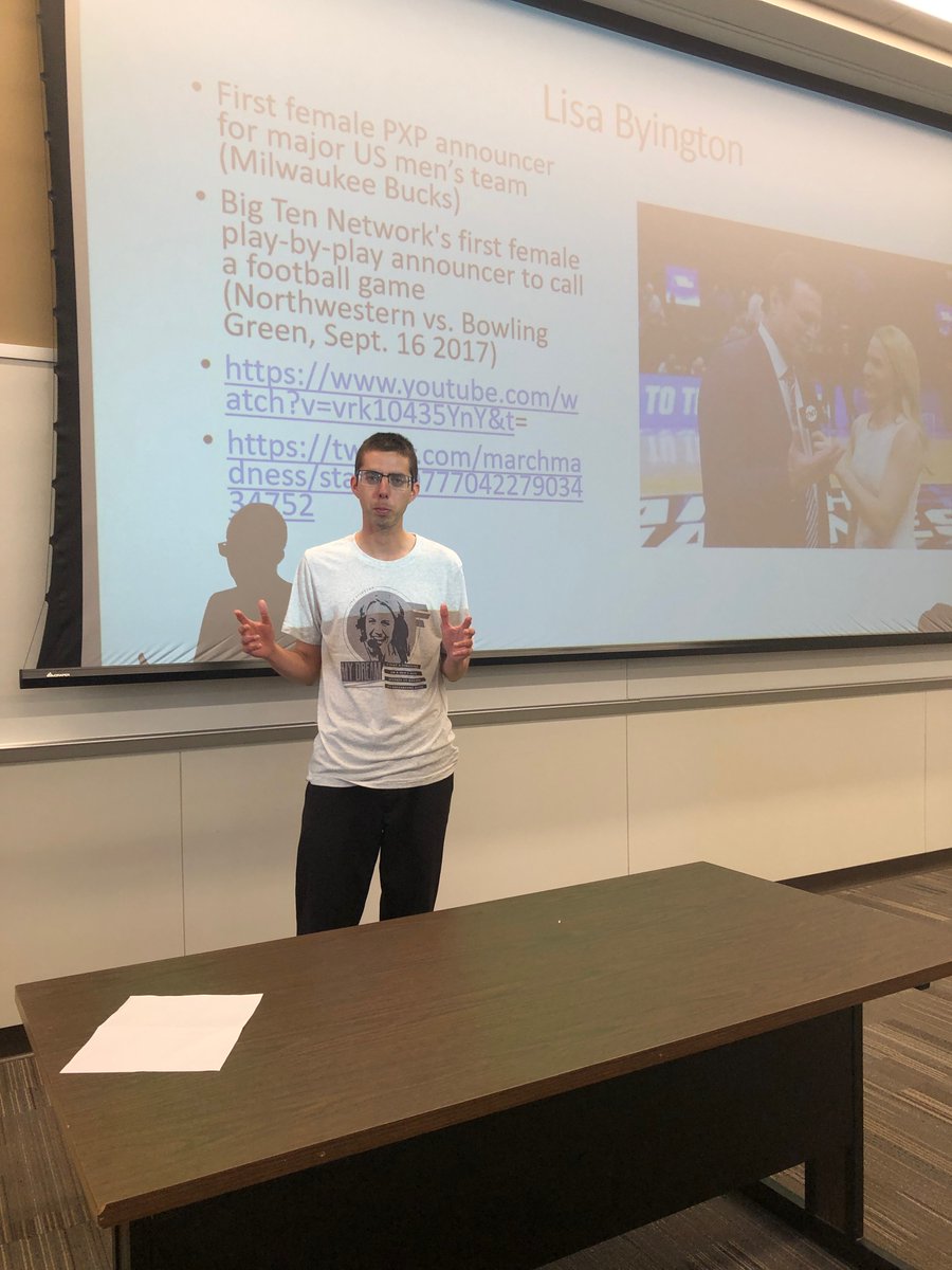 jeremyrosenthal's tweet photo. Educating my Issues in Sport Comm class on @LisaByington with the @IconVibes_ shirt! https://t.co/NYPM6qJGlW