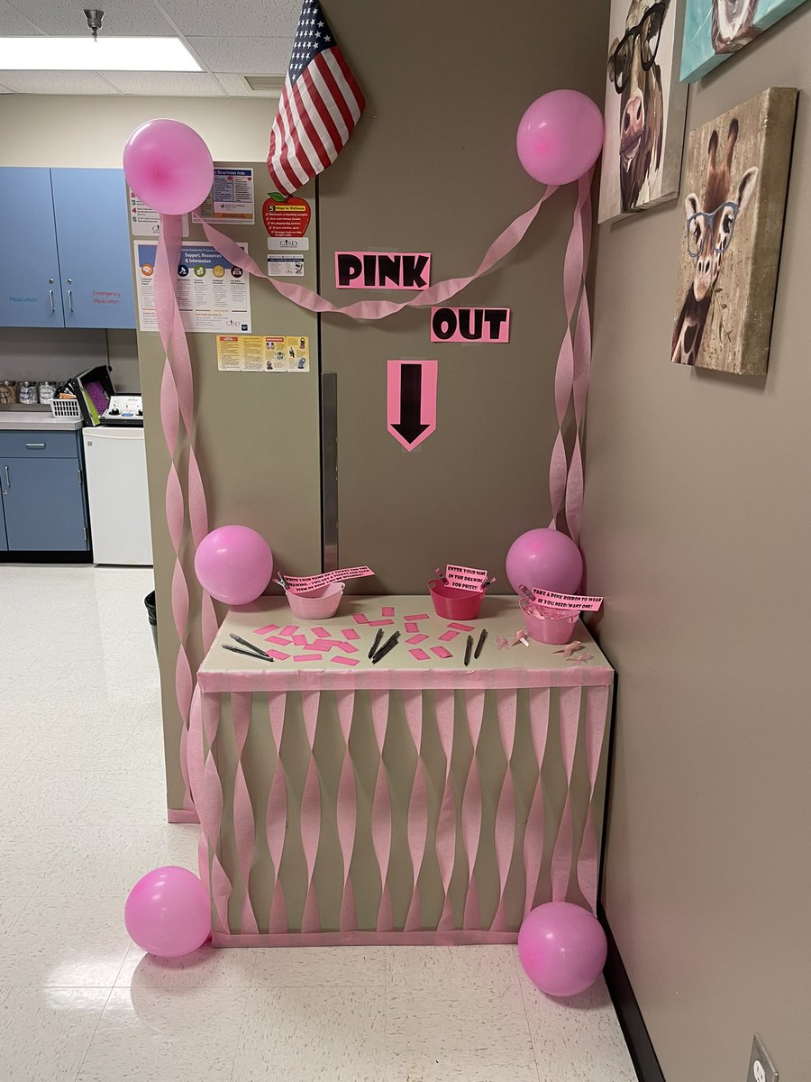 GISD_RNShields's tweet photo. @GAEC_Phoenix - Tomorrow is PINK OUT day!! Don’t forget to wear pink!! Stop by the clinic to add your name to the drawing for prizes!! #BreastCancerAwareness #TheGISDEffect https://t.co/yqcoxWupkb