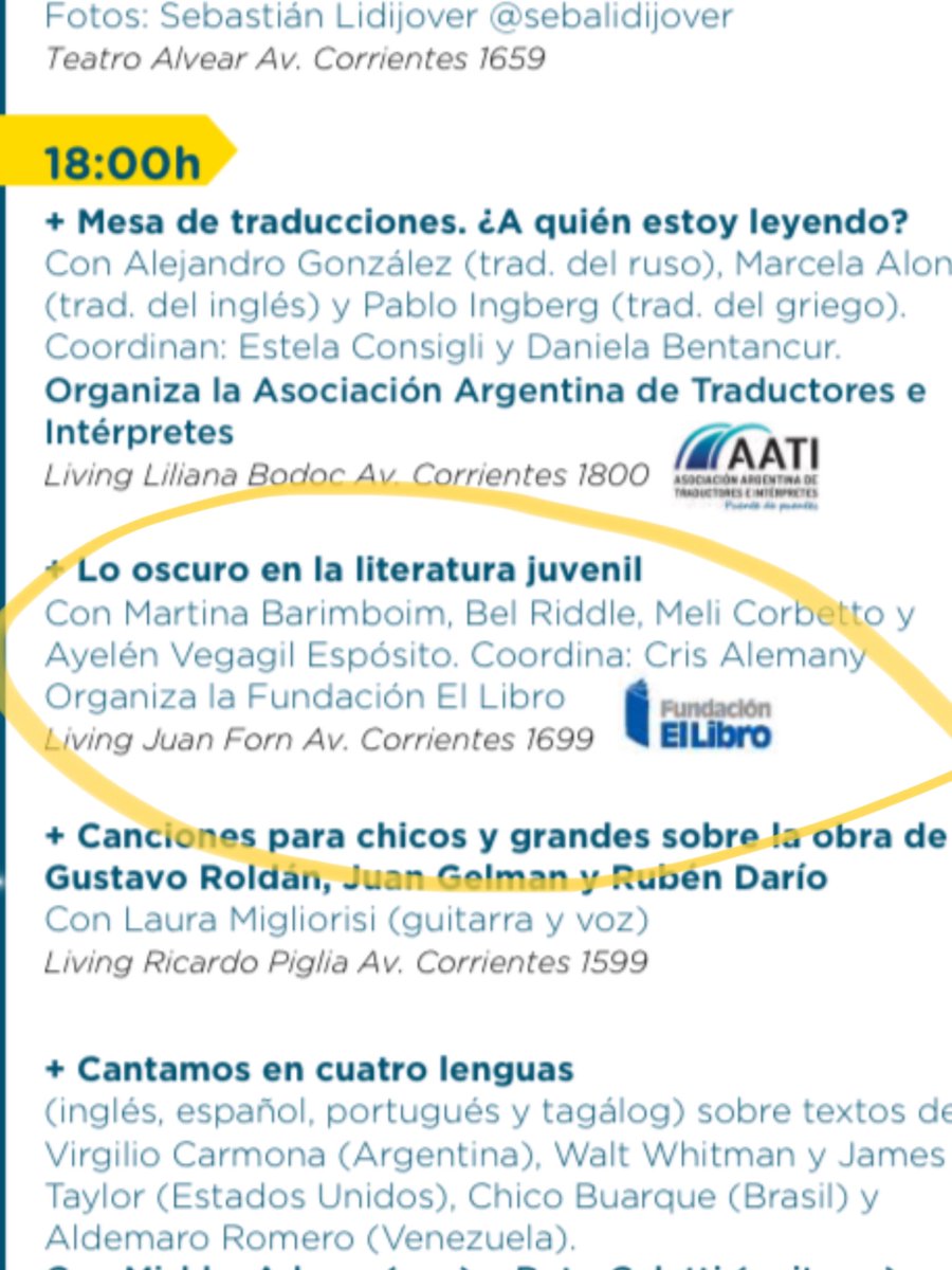 CrisAlemany1's tweet image. El sábado 18 hs en el Living Juan Forn (Corrientes 1699) con @booksofcoffee⁩ ⁦@belriddle⁩ ⁦@melicorbetto⁩ y ⁦@ayecmves⁩ les esperamos para hablar de Lo oscuro en la literatura juvenil. Sí, vamos a tocar temas y recomendar libros que no dejan dormir. 💀👻🎃😰