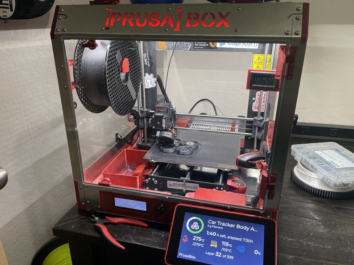 TheLightSpeedz's tweet photo. I am not knocking on the PS safety enclosure…but for $250 why wouldn’t buy the @printerbox3d PrusaBox? It’s such a nice kit with all the features and doodads cleverly built in. Comes in Stainless steel, HEPA filter, Pi integration etc. just super amazing! https://t.co/NunmBDriOP https://t.co/DmXHHODI5s