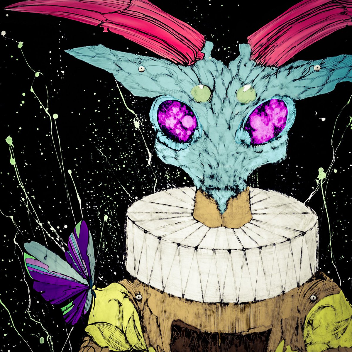 AT0MAC's tweet photo. I was out and about the other day in the rain, passed by a theater that have drawing outside the building!!! 

Being #legendarydoodleroftheseas and a #coloringartist I had to see it #colored 

..so here you go🐰

#artistofsociety #artist #coloring #coloringart #ArtistOnTwitter 🎨 https://t.co/LcTJNPDR0u