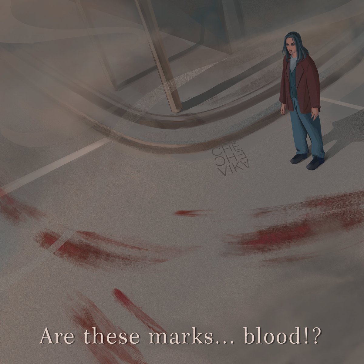 CHECHEVIIKA's tweet photo. I continue to make a series, to Bones X Silent Hill  @TeamSESH
According to my idea, it looks like Bones is in the game as the main character. I'm thinking of doing 2 more such works and plus an additional cover. 
My english is bad🥲
#bones #SilentHill https://t.co/cWJLVvS1at