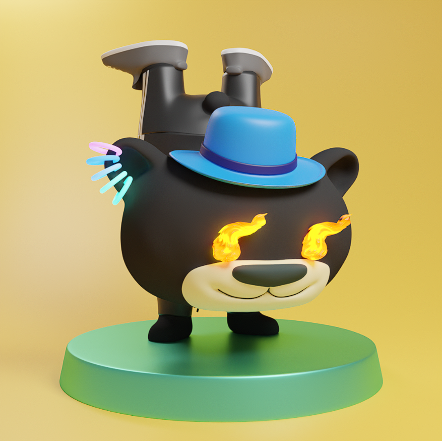 nanayu0's tweet photo. #InverseBears 3Dクマいよいよ明日か！
エアドロで７匹もらったのだけど、レア狙いでも少しmintしようかな。

ちなみにお気に入りは、いかしたコイツです https://t.co/k8tfuARjky