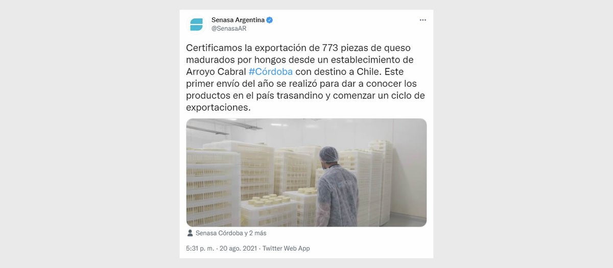 quesosespeciale's tweet photo. Exportamos nuestros quesos a Chile https://t.co/ZUTXrGCd5C https://t.co/2xlVZ878ZR