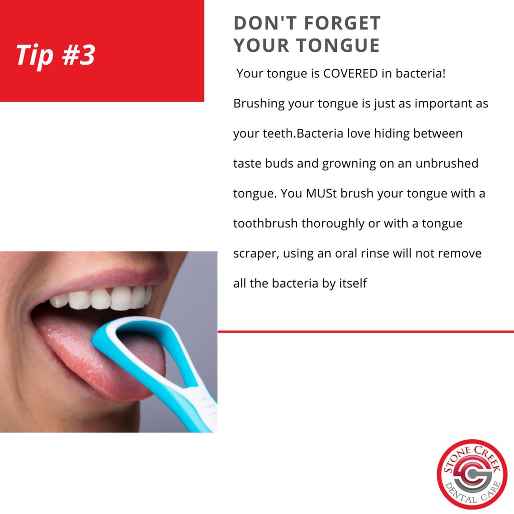 stonecrk_dental's tweet photo. Happy third week of #NationalDentalHygieneMonth! We are sharing three more Clean Teeth Tips 
🦷😁🪥 https://t.co/lPBADqlwol