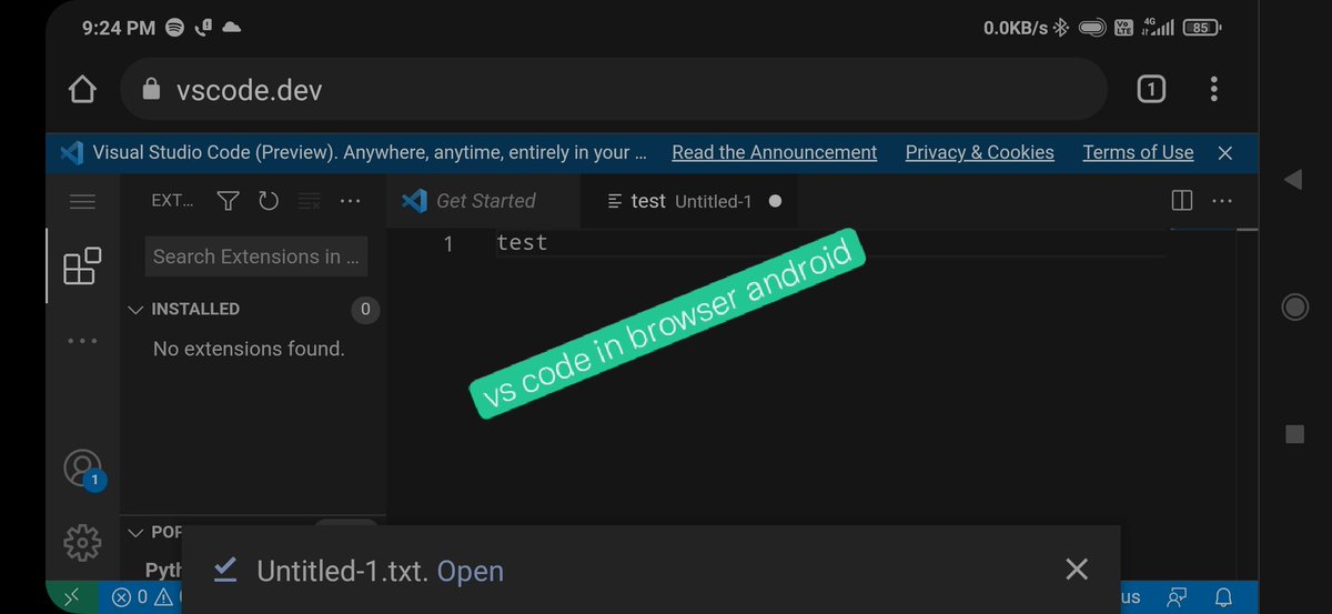 CDSangale's tweet photo. https://t.co/uGSHW7JFOK 
Awesome vscode try it @code @github https://t.co/PnPvrGosKn