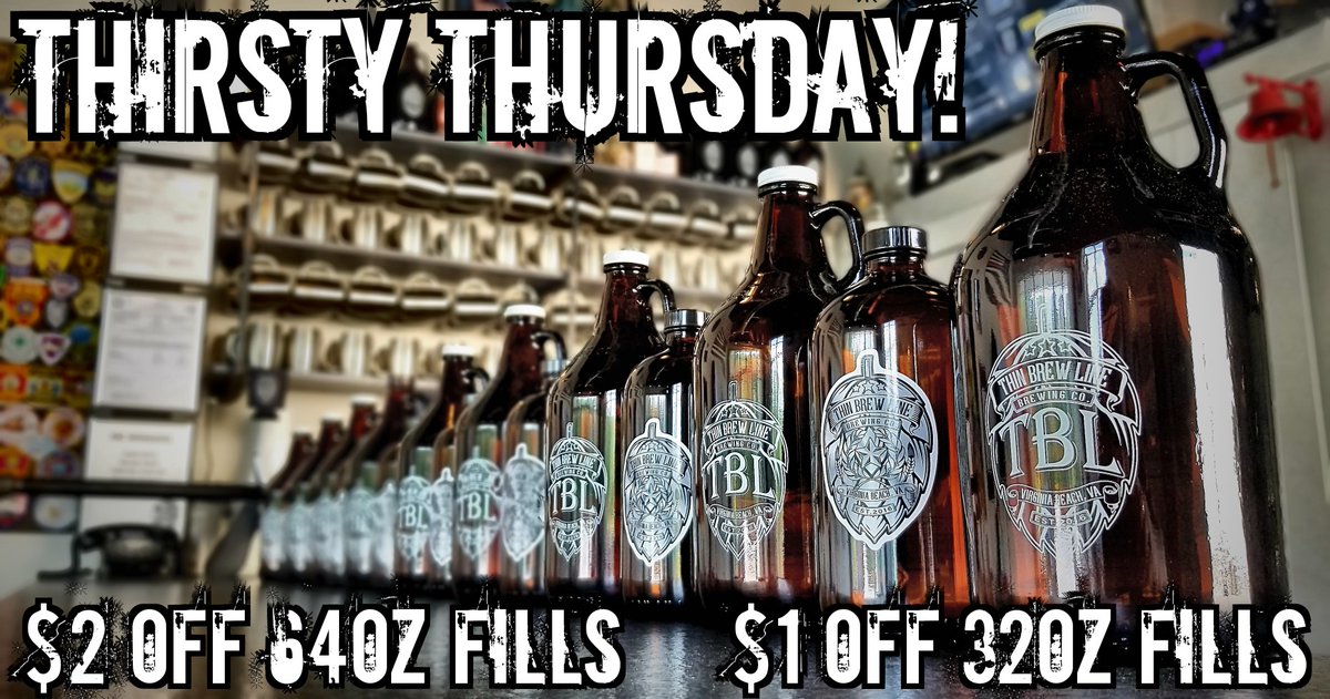 ThinBrewLineVA's tweet photo. 3:00-9:00 Today!
#ThirstyThursday 
#ThinBrewLine https://t.co/zBS7R69V7e