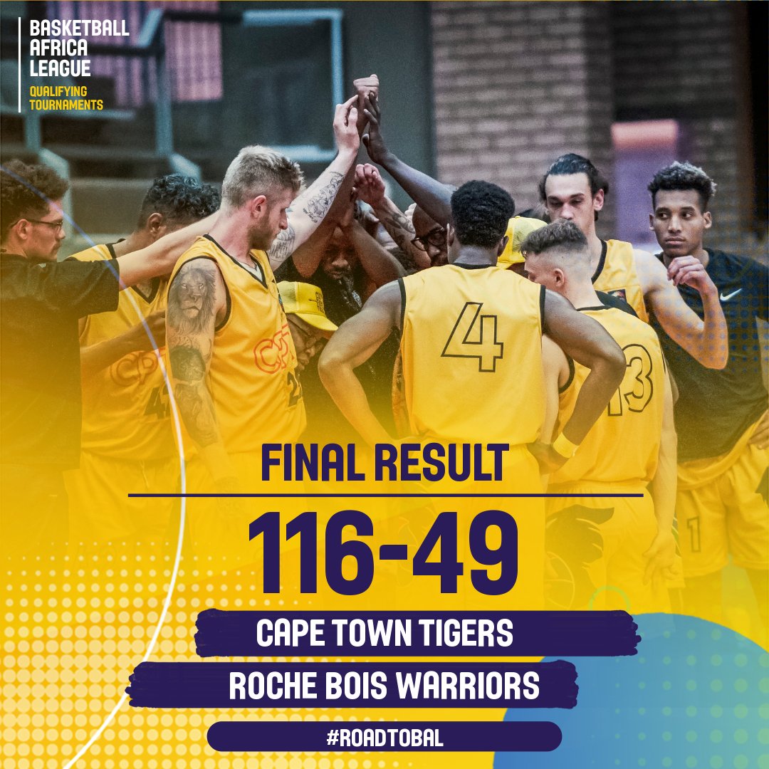 roadtoBAL's tweet photo. The home team @thecapetowntigers dominated their first game of the #RoadToBAL qualifiers against Roche-Bois Warriors 116-49! 

#africaleague https://t.co/DlvOq5yOJO