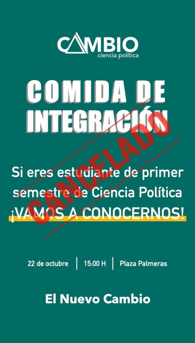 En solidaridad a nuestrxs compañerxs la comida de integración programada para el día de mañana queda cancelada.